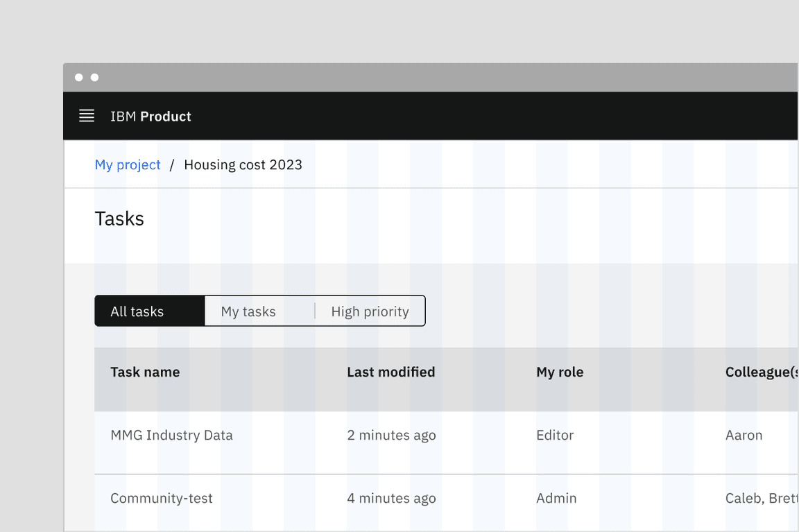An example of a content-driven width content switcher. An example of a content-driven width content switcher.